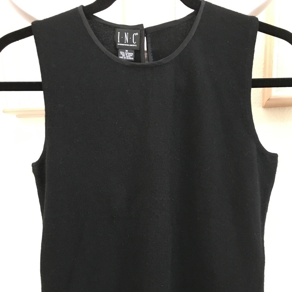 Inc Black Cashmere Tank Sz. Med.